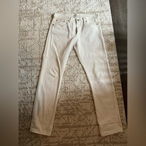 RRL Double RL Whitestone White Slim Fit Jeans Size 31x31, Snake Oil Provisions